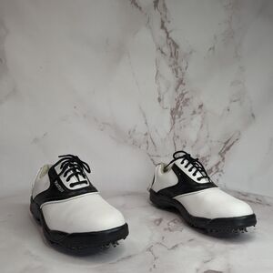 FootJoy White Golf Shoes Size 8.5 M Sneakers Greenjoys 48419 Black Originals